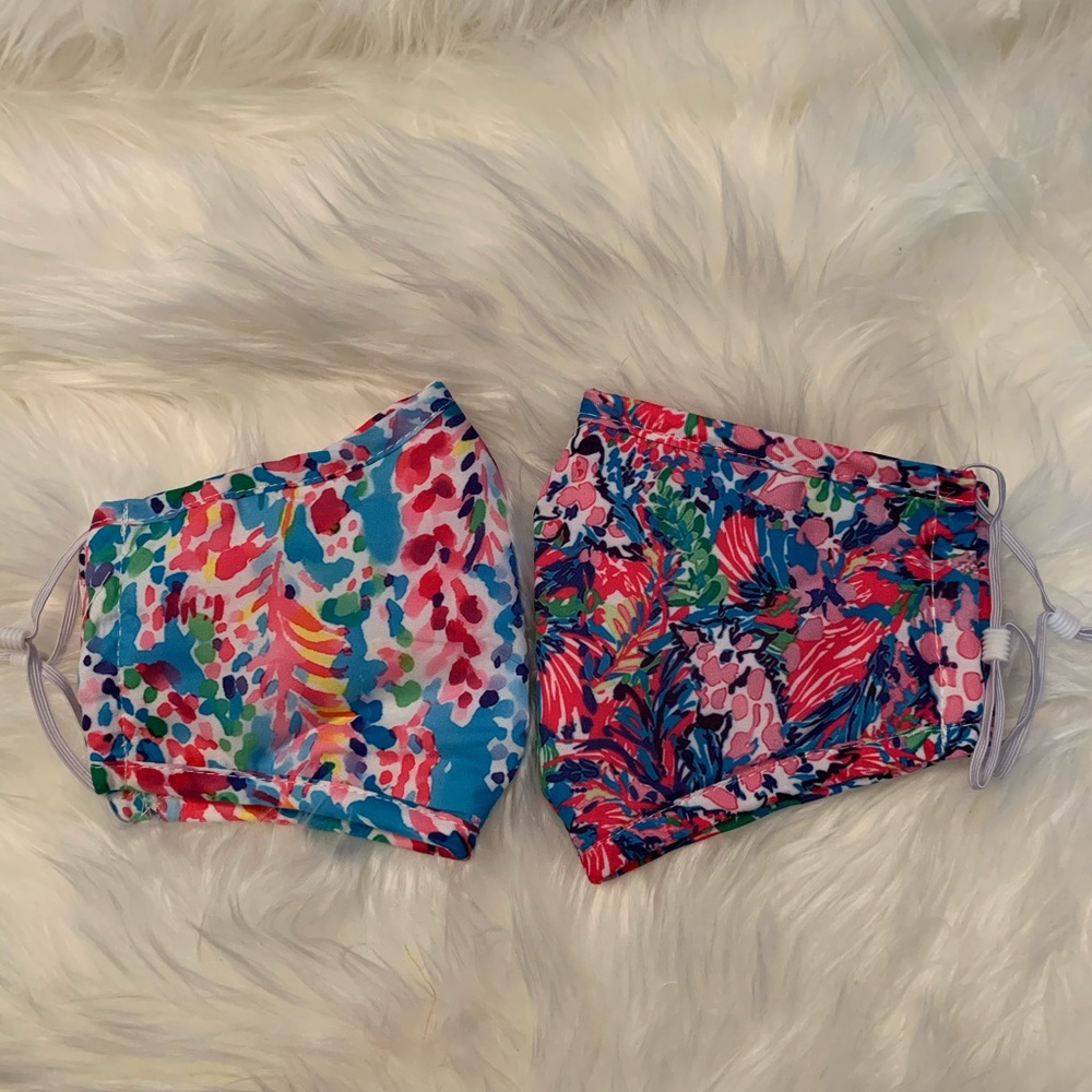Inspired Lilly Pulitzer face mask